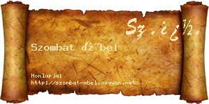 Szombat Ábel névjegykártya