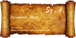 Szombat Ábel névjegykártya